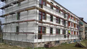 Haus eingeruestet